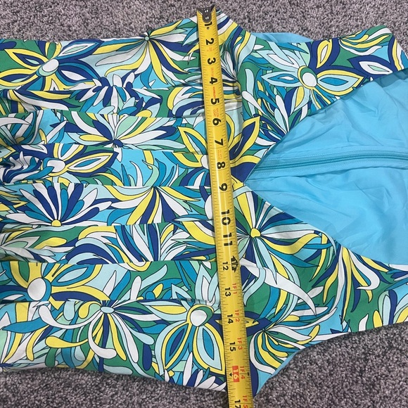 Kate Spade Anemone Floral Amelia Dress  Blue Green Sleeveless Pleated Size US 8 - Picture 10 of 14